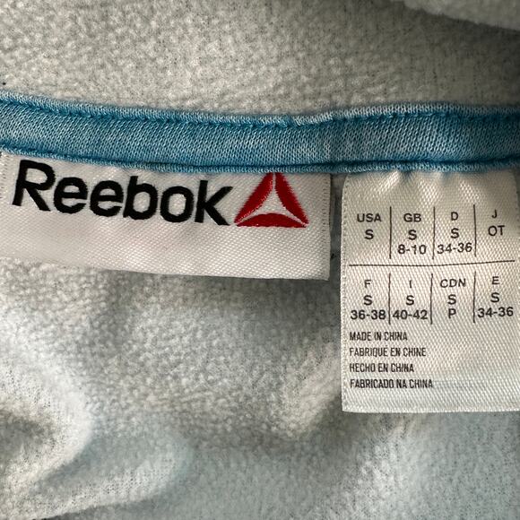 NWOT Reebok Sweatshirt Small Blue Cowl Neck Sportswear Athleisure Loungewear - Picture 8 of 10